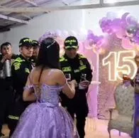 Policía comandó fiesta de 15 años de adolescente, cuyos padres no tenían plata para agasajo.