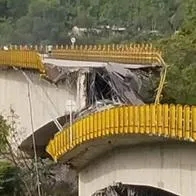 Puente Los Grillos en vía alterna al Llano colapsó y ahora piden la presencia del Gobierno
