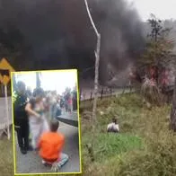 Aumenta cifra de heridos que dejó camión de EPM que transportaba gas. El vehículo se volcó y explotó por el impacto.