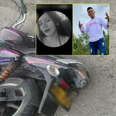 Accidente de tránsito: pareja de novios se mató al caer en moto a alcantarilla