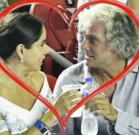 Paola Rojas junto a su actual pareja, Marcelo Imposti.