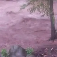 Desbordamiento del río Magiriaimo alerta a habitantes del sector para que no exista problema en sus hogares.