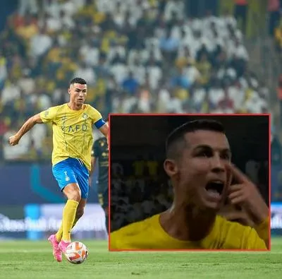 Cristiano Ronaldo se enfureció con árbitro luego de finalizar un partido de Al Nassr