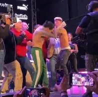 Momento en el que La Liendra y Nicolás Arrieta se van a los golpes luego de provocarse mutuamente