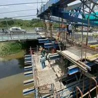Obras del puente de Juanchito avanzan con normalidad