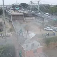 Obras del puente Juanchito en Cali no avanzan, por el contrarió se demorarán más de lo esperado, habitantes manifiestan preocupación.
