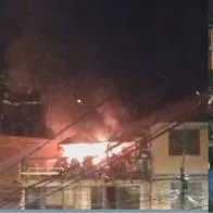 Incendio en Ibagué arrasó casa en  Rosa Badillo: una batería lo ocasionó