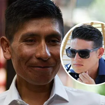 Fotos de Nairo Quintana y de James Rodríguez, en nota de que los restaurantes de ambos deportistas tienen gran brecha en precios