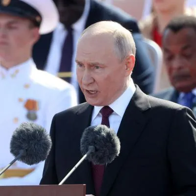 Vladimir Putin, presidente de Rusia, que negó participar en el atentado de Yevgeny Prigozhin, líder de Wagner.