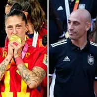 Jenni Hermoso, quien recibió un beso de Luis Rubiales durante celebración del Mundial Femenino.