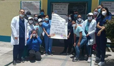 ¡Paro indefinido! Funcionarios del Hospital Santa Lucía de Roncesvalles exigen pago de salarios
