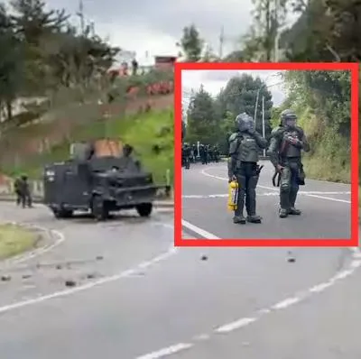 Paro en Bogotá hoy: pelea entre encapuchados y Policía en Universidad Distrital