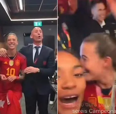 Jugadoras de selección de España celebraron supuesta boda que se llevaría a cabo entre Luis Rubiales y Jenni Hermoso: filtran video.