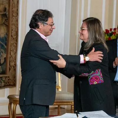 Gustavo Petro y Cielo Rusquine se reunieron por futuro en el Gobierno de ella