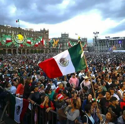 Festejos de la Independencia de México en el zócalo de CDMX