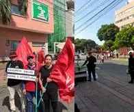 Docentes protestaron por el cierre de la clínica Rey David en Cali