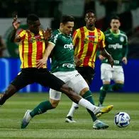 Escena del partido entre Pereira y Palmeiras por Copa Libertadores 2023.