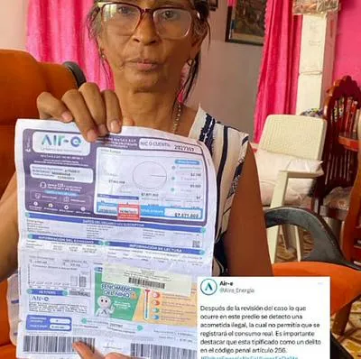 Air-e asegura que a usuaria a la que le llegó ‘millonaria’ factura, "tiene fraude" y ella se defiende