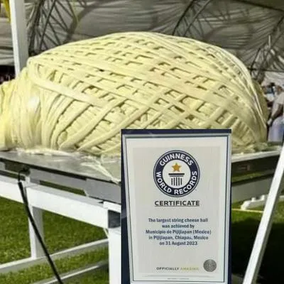Chiapas ha hecho el queso más grande del mundo y rompe Récord Guinness.