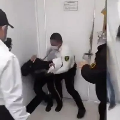 Video: paciente se enfrentó a guardas de seguridad en un hospital de Bogotá.