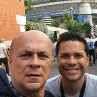 Foto de Carlos Antonio Vélez y Luis Carlos Vélez, en nota de que el periodista a su papá por paso de RCN le dejó emotivo mensaje