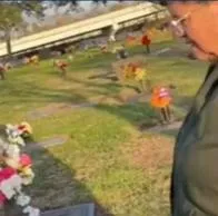 Visitó la tumba de su esposo y encontró amoroso regalo de otra mujer: estalló en celos 