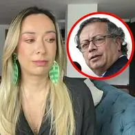 La representante Katherine Miranda y el presidente Gustavo Petro.