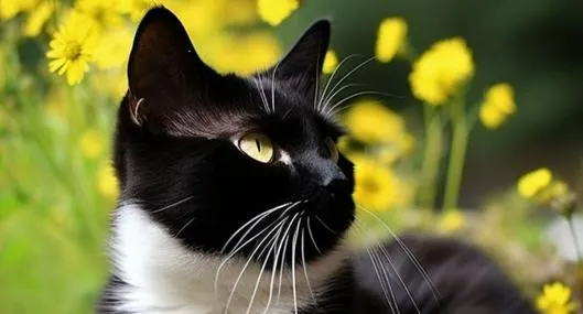 Este es el significado de tener un gato blanco con negro en casa.