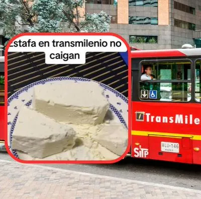 Una mujer expresó que se sintió estafada luego de comprar un bloque de queso en Transmilenio (Bogotá) y se hizo viral en redes sociales.