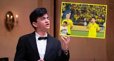 Cantante que interpretó el himno de Colombia vs. Venezuela estuvo en 'La voz kids'.