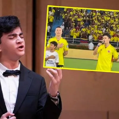 Cantante que interpretó el himno de Colombia vs. Venezuela estuvo en 'La voz kids'.