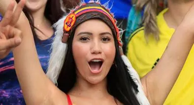 Selección Colombia hoy: hincha robó miradas con su atuendo en el Metropolitano
