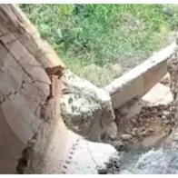 En Yarumal piden auxilio por puente dañado que podría ocasionar una tragedia 