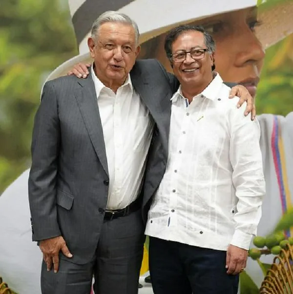 Los presidentes de México y Colombia, Andrés Manuel López Obrador y Gustavo Petro.