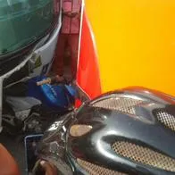 Multaron a motociclista implicado en choque con tres buses de Transcaribe en Bazurto