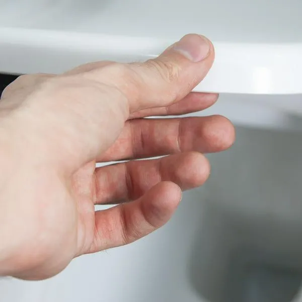 Por esta razón no debe bajar el baño con la tapa arriba