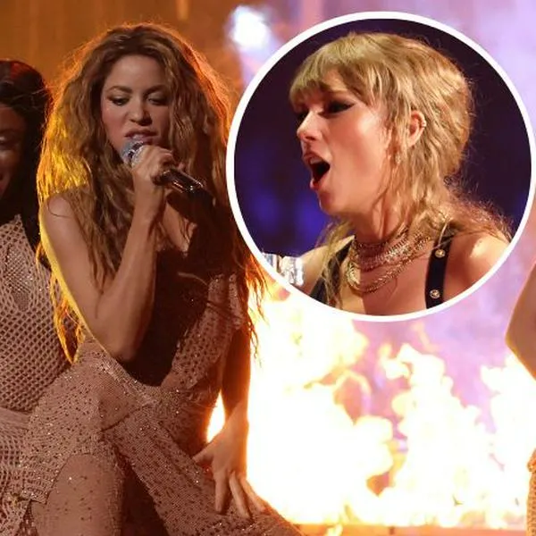 Fotos de Shakira y Taylor Swift, en nota de que la estadounidense con la colombiana en MTV Video Music Awards se asombró por baile.