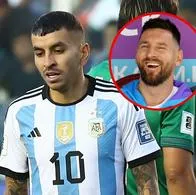 Ángel Correa, con el número 10, razón por la que lo confundieron con Messi.