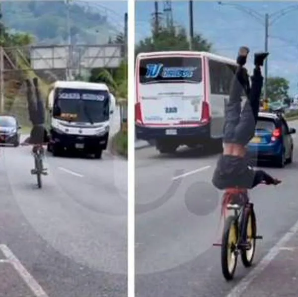 Joven bajó por vía Las Palmas de cabeza en su bicicleta