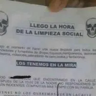 Alerta en Ocaña por panfletos que anuncian limpieza social