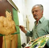 La ministra del Deporte, Astrid Bibiana Rodríguez y varios deportista despidieron al pintor Fernando Botero después de su muerte hoy a los 91 años.