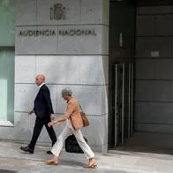 Luis Rubieales saliendo de Audiencia Nacional, donde se dictaminó que no puede acercarse a Jenni Hermoso.