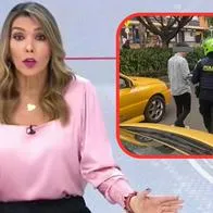 La periodista Mónica Rodríguez se vio involucrada en un accidente de tránsito en Bogotá. Un conductor borracho estrelló taxi en el que iba.