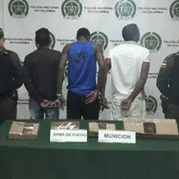 Tres hombres capturados por porte de armas y agredir policías en Bucaramanga