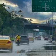 Imagen de las lluvias en Bogotá.
