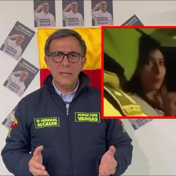 El general Jorge Luis Vargas, candidato a la Alcaldía de Bogotá, explicando episodio de supuesta jefa de prensa suya.