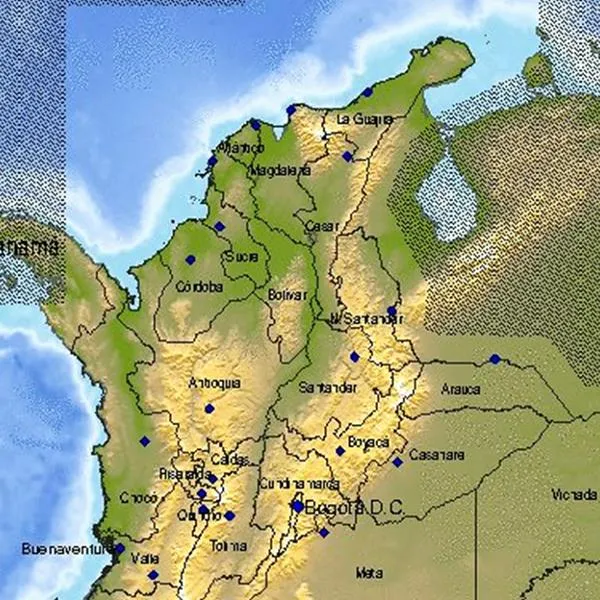 Mapa por temblor en Colombia hoy sábado 16 de septiembre de 2023.