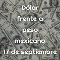 Precio del dólar 17 de septiembre