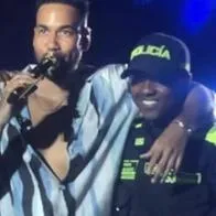 Policía fue el show de la noche durante concierto de Romeo Santos en Medellín