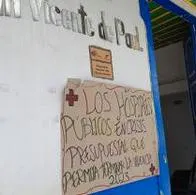 Hospitales de Quindío están en crisis financiera por millonarias deudas que tienen las EPS con los centros de salud. Hacen plantones para que les paguen.